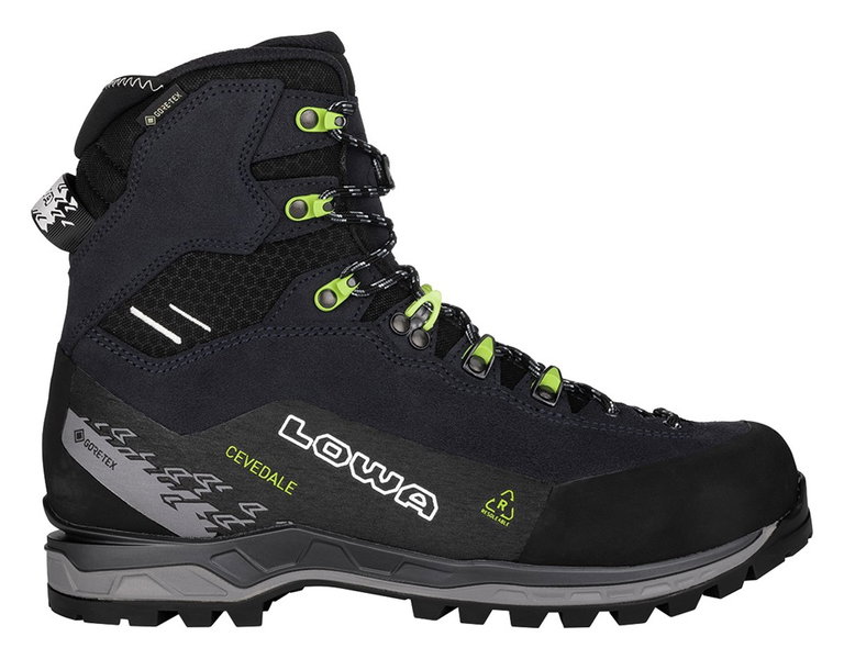 Lowa Wanderschuhe Cevedale PRO GTX MID (Trekking, Veloursleder, wasserdicht) navyblau/limegrün Herren