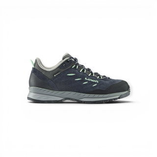 Lowa Wanderschuhe Delago GTX Low (Trekking, Veloursleder, wasserdicht) navyblau/mintgrün Damen