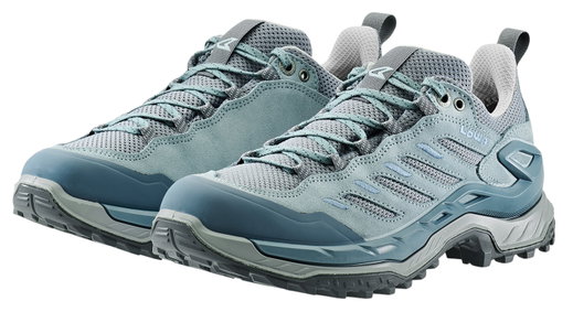 Lowa Wanderschuhe Innovo Low (All-Terrain, Veloursleder/Textil) hellblau Damen