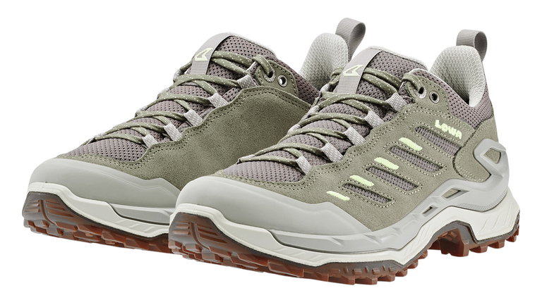 Lowa Wanderschuhe Innovo Low (All-Terrain, Veloursleder/Textil) rauchgrün/grau Damen