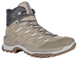 Lowa Wanderschuhe Innovo Mid GTX (All-Terrain, Veloursleder, wasserdicht) braun/grau Damen