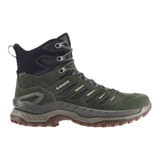 Lowa Wanderschuhe Innovo Mid GTX (All-Terrain, Veloursleder, wasserdicht) olivegrün/dunkelgrau Herren