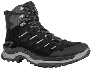 Lowa Wanderschuhe Innovo Mid GTX (All-Terrain, Veloursleder, wasserdicht) schwarz/grau Herren