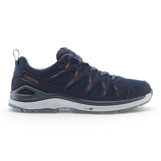Lowa Wanderschuhe Innox Evo II GTX (All-Terrain, Textil/Mikrofaser, wassderdicht) navyblau/rotholz Damen