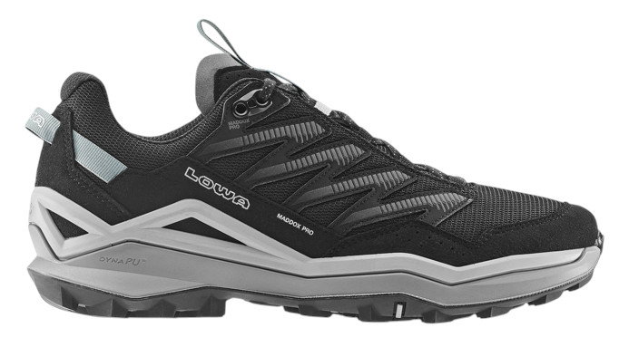 Lowa Wanderschuhe Maddox Pro Low (Fast-Hiking, Textil/Synthetik) schwarz/grau Herren