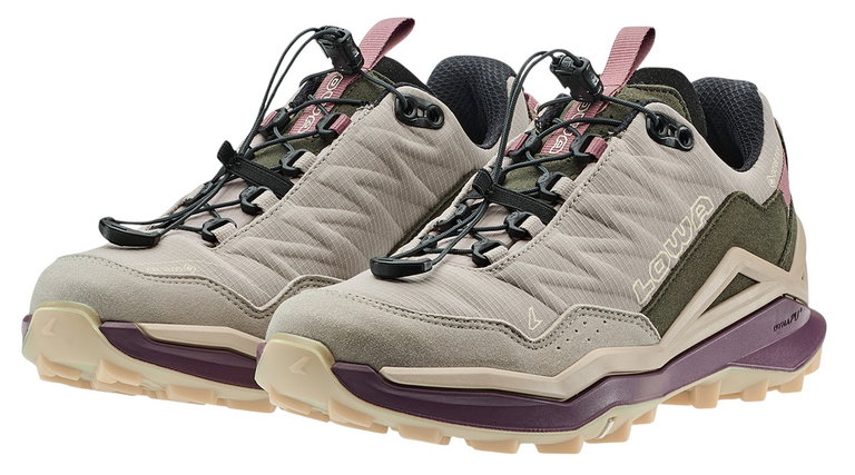 Lowa Wanderschuhe Maddox Pro GTX Low Sl (Textil/Synthetik, wasserdicht) desert/altrosa Damen