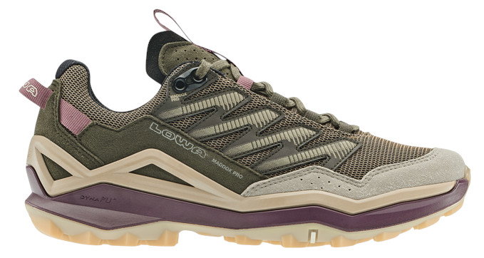 Lowa Wanderschuhe Maddox Pro Low (Fast-Hiking, Textil/Synthetik) braun/rosa Damen