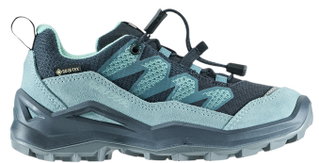Lowa Wanderschuhe Maddox Pro Low GTX Junior (Textil/Veloursleder, wasserdicht) navyblau/eisblau Kinder