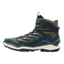 Lowa Maddox Pro LT GTX Mid Hiking Shoes (Fast-Hiking, Textile/Synthetic, waterproof) navy blue/olive green men's
