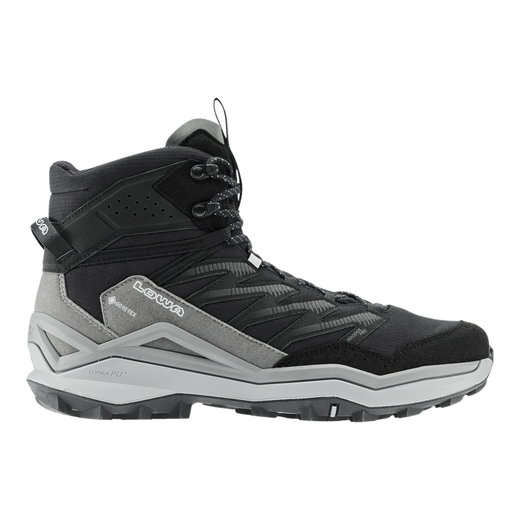 Lowa Maddox Pro LT GTX Mid Hiking Shoes (Fast-Hiking, Textile/Synthetic, waterproof) black/grey men's