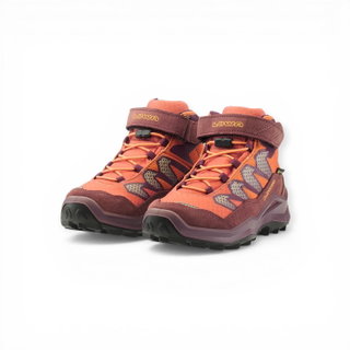 Lowa Wanderschuhe Maddox Pro Mid GTX Velcro Junior (Textil/Veloursleder, Klettverschluss, wasserdicht) altrosa/ton Kinder