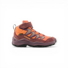 Lowa Wanderschuhe Maddox Pro Mid GTX Velcro Junior (Textil/Veloursleder, Klett­ver­schluss, wasserdicht) altrosa/ton Kinder