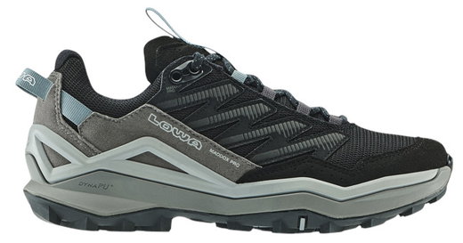 Lowa Wanderschuhe Maddox Pro Low (Fast-Hiking, Textil/Synthetik) schwarz/grau Damen