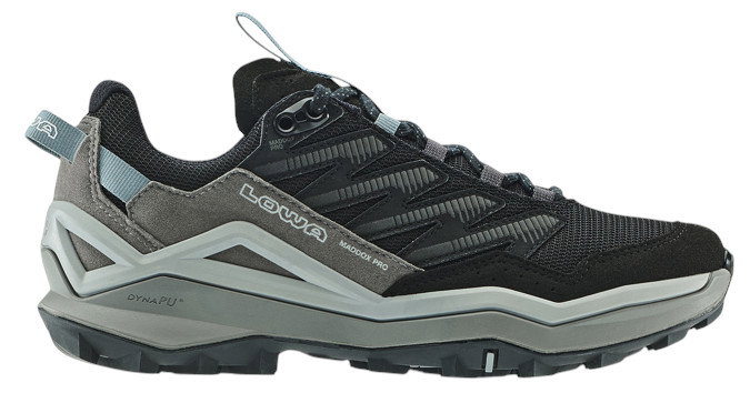 Lowa Wanderschuhe Maddox Pro Low (Fast-Hiking, Textil/Synthetik) schwarz/grau Damen