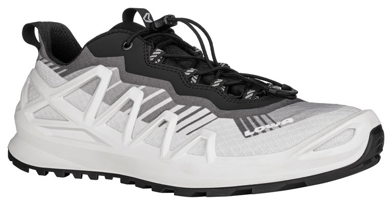 Lowa Wanderschuhe Merger Low GTX (All-Terrain, Synthetik/Textil, wasserdicht) weiss/schwarz Herren
