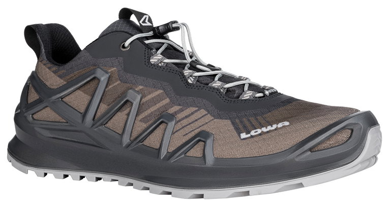 Lowa Wanderschuhe Merger Low GTX (All-Terrain, Synthetik/Textil, wasserdicht) nussbraun/anthrazitgrau Herren