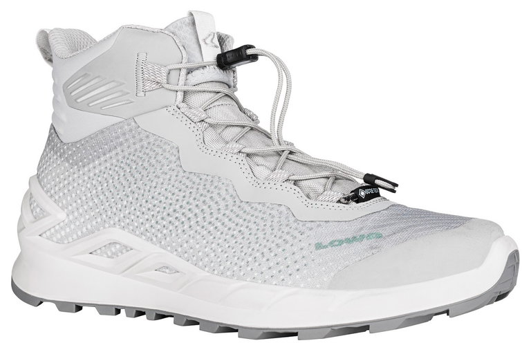 Lowa Wanderschuhe Merger Mid GTX (Multifunktion, Synthetik/Textil, wasserdicht) weiss/hellgrau Damen