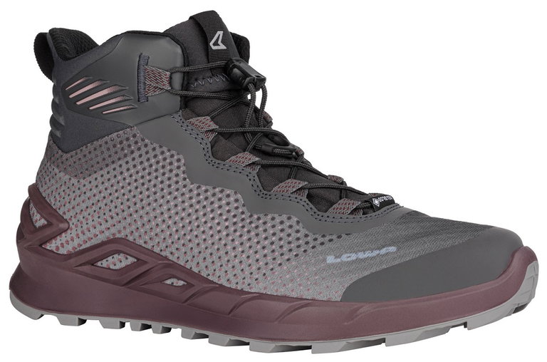 Lowa Wanderschuhe Merger Mid GTX (Multifunktion, Synthetik/Textil, wasserdicht) rose/schwarz Damen