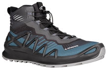 Lowa Wanderschuhe Merger Mid GTX (All-Terrain, Synthetik/Textil, wasserdicht) stahlblau/anthrazitgrau Herren