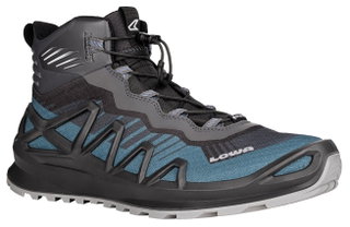 Lowa Wanderschuhe Merger Mid GTX (All-Terrain, Synthetik/Textil, wasserdicht) stahlblau/anthrazitgrau Herren