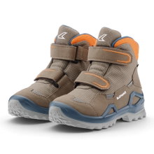 Lowa Winterschuhe Milo Evo GTX High (Klettverschluss, Textil/Synthetik, wasserdicht) 2026 braun/orange Kinder