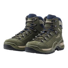 Lowa Wanderschuhe Renegade EVO Mid GTX (All-Terrain, Nubukleder, wasserdicht) olivegrün/navyblau Herren