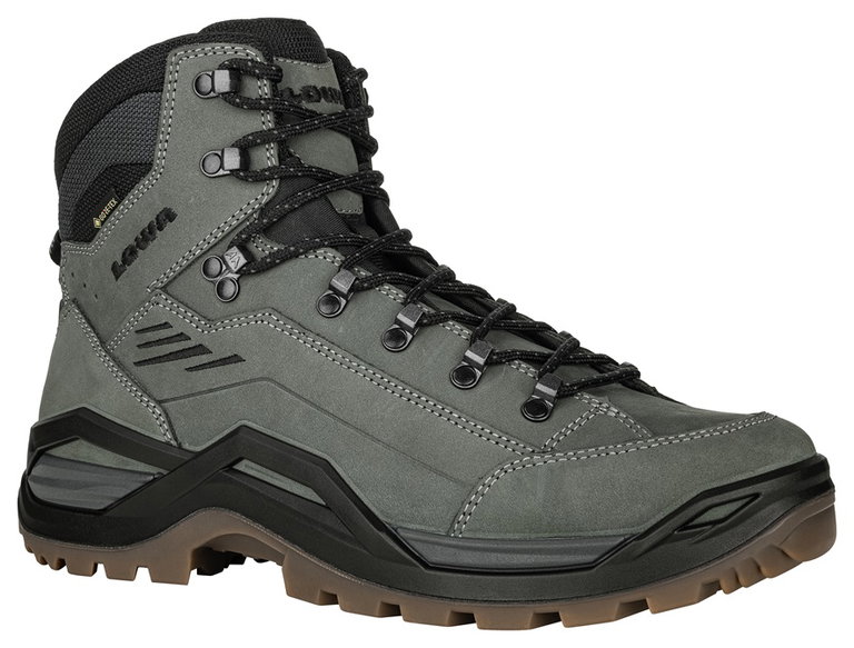 Lowa Wanderschuhe Renegade EVO Mid GTX (All-Terrain, Nubukleder, wasserdicht) dunkelgrau/schwarz Herren