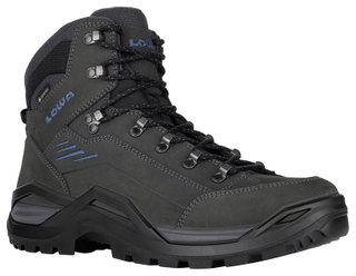 Lowa Wanderschuhe Renegade EVO Mid GTX (All-Terrain, Nubukleder, wasserdicht) anthrazitgrau/stahlblau Herren