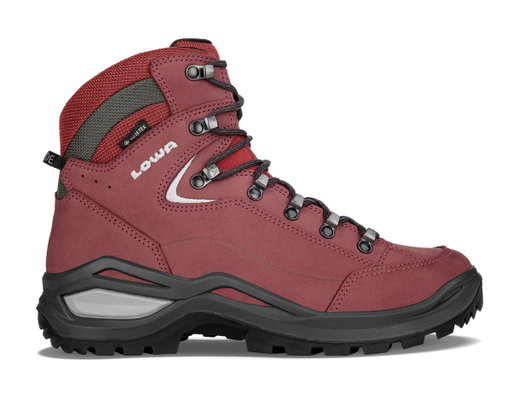 Lowa Wanderschuhe Renegade Evo Mid GTX (All-Terrain, Nubukleder, wasserdicht) chilirot Damen