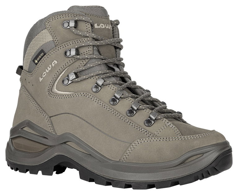 Lowa Wanderschuhe Renegade Evo Mid GTX (All-Terrain, Nubukleder, wasserdicht) steinbraun Damen