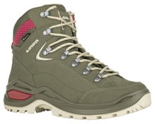 Lowa Wanderschuhe Renegade Evo Mid GTX (All-Terrain, Nubukleder, wasserdicht) graugrün Damen