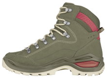 Lowa Wanderschuhe Renegade Evo Mid GTX (All-Terrain, Nubukleder, wasserdicht) graugrün Damen