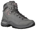 Lowa Wanderschuhe Renegade Evo Mid GTX (All-Terrain, Nubukleder, wasserdicht) graphitegrau/rosa Damen
