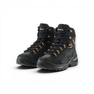 Lowa Wanderschuhe Renegade Evo Mid GTX (All-Terrain, Nubukleder, wasserdicht) schwarz/champagner Damen