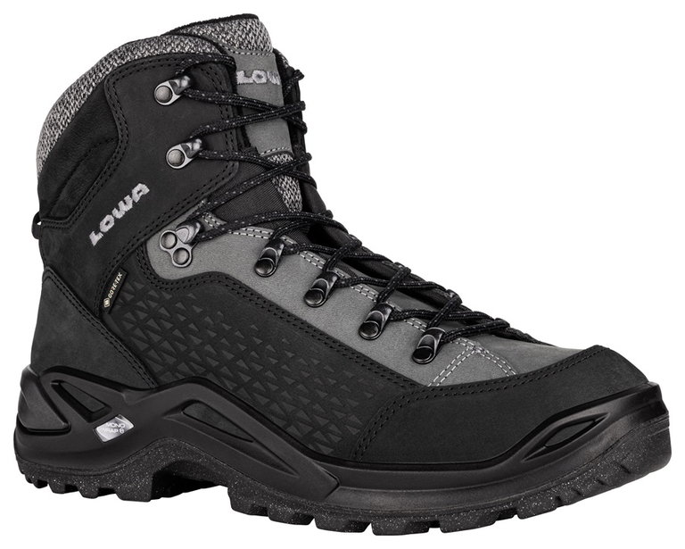Lowa Wanderschuhe Renegade Warm Mid GTX (Winter-All-Terrain, wasserdicht) schwarz/grau Herren