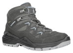 Lowa Wanderschuhe Sirkos Evo Mid GTX (Veloursleder/Textil, wasserdicht) anthrazitgrau/eisblau Damen