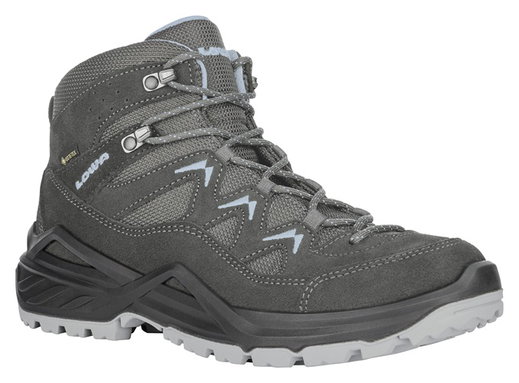 Lowa Buty trekkingowe Sirkos Evo Mid GTX (Skóra zamszowa/Tekstylia, wodoodporne) antracytowo-szary/lodowy niebieski Damskie