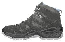Lowa Wanderschuhe Sirkos Evo Mid GTX (Veloursleder/Textil, wasserdicht) anthrazitgrau/eisblau Damen