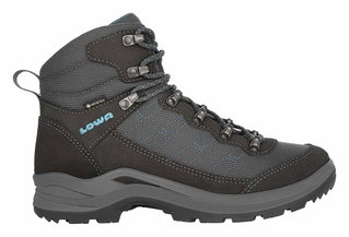 Lowa Wanderschuhe Taurus Pro Mid GTX (All-Terrain, Veloursleder/Textil, wasserdicht) 2025 anthrazitgrau Damen