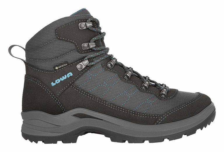 Lowa Wanderschuhe Taurus Pro Mid GTX (All-Terrain, Veloursleder/Textil, wasserdicht) 2025 anthrazitgrau Damen