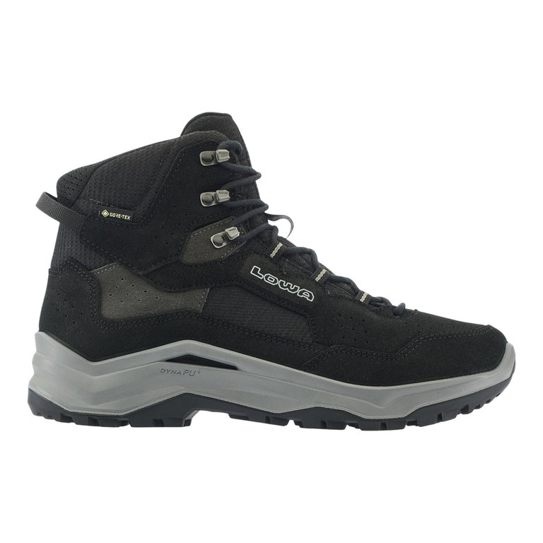 Lowa Wanderschuhe Ventierra GTX MID (Veloursleder/Textil, wasserdicht) schwarz/grau Herren