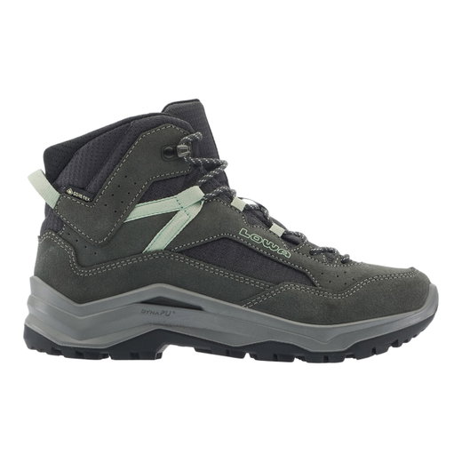 Lowa Wanderschuhe Ventierra QC GTX (Veloursleder/Textil, wasserdicht) grau/rauchgrün Damen