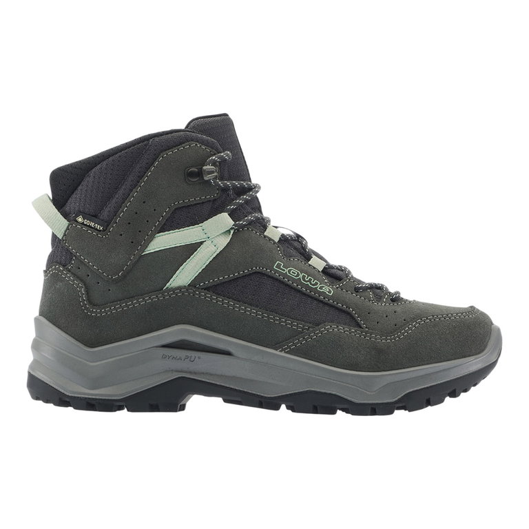 Lowa Wanderschuhe Ventierra QC GTX (Veloursleder/Textil, wasserdicht) grau/rauchgrün Damen