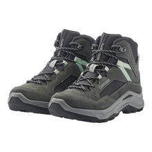 Lowa Wanderschuhe Ventierra QC GTX (Veloursleder/Textil, wasserdicht) grau/rauchgrün Damen