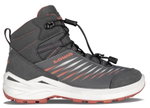 Lowa Wanderschuhe Zirrox II GTX MID Junior (Multifunktion, wasserdicht) graphitegrau/korallrot Kinder