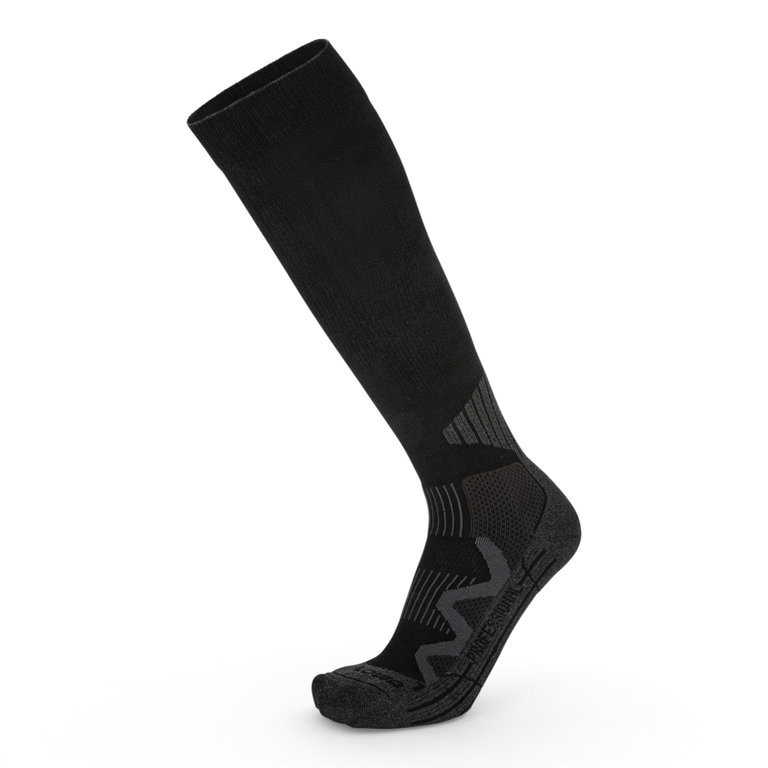Lowa Wandersocke Calf Kompressionssocke Pro (für Entlastung und Unterstützung) schwarz - 1 Paar
