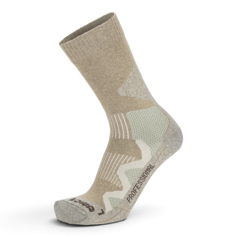 Lowa Wandersocke Crew 3-Season Pro (Baumwolle, hoher Tragekomfort) desert beige - 1 Paar