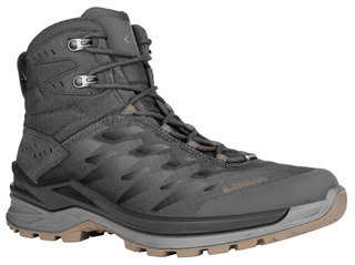 Lowa Wandersschuhe Ferrox Mid GTX (Multifunktion, Textil/Synthetik, wasserdicht) anthrazitgrau/braun Herren