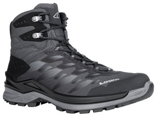 Lowa Wandersschuhe Ferrox Mid GTX (Multifunktion, Textil/Synthetik, wasserdicht) schwarz/anthrazitgrau Herren