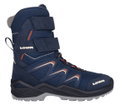Lowa Maddox Warm High GTX Winter Boots (Textile/Synthetic, waterproof) navy blue/red wood children